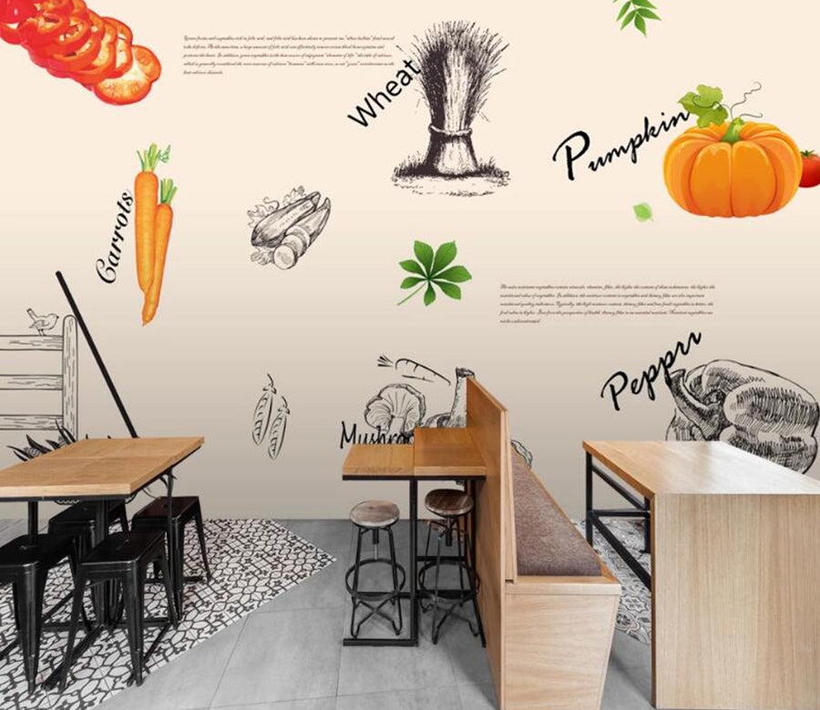 3D Fresh Vegetables 514 Wall Murals