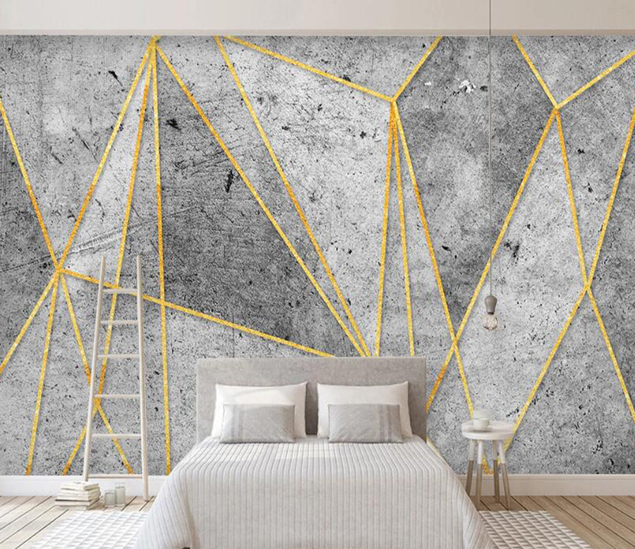 3D Gray Triangle WC1883 Wall Murals