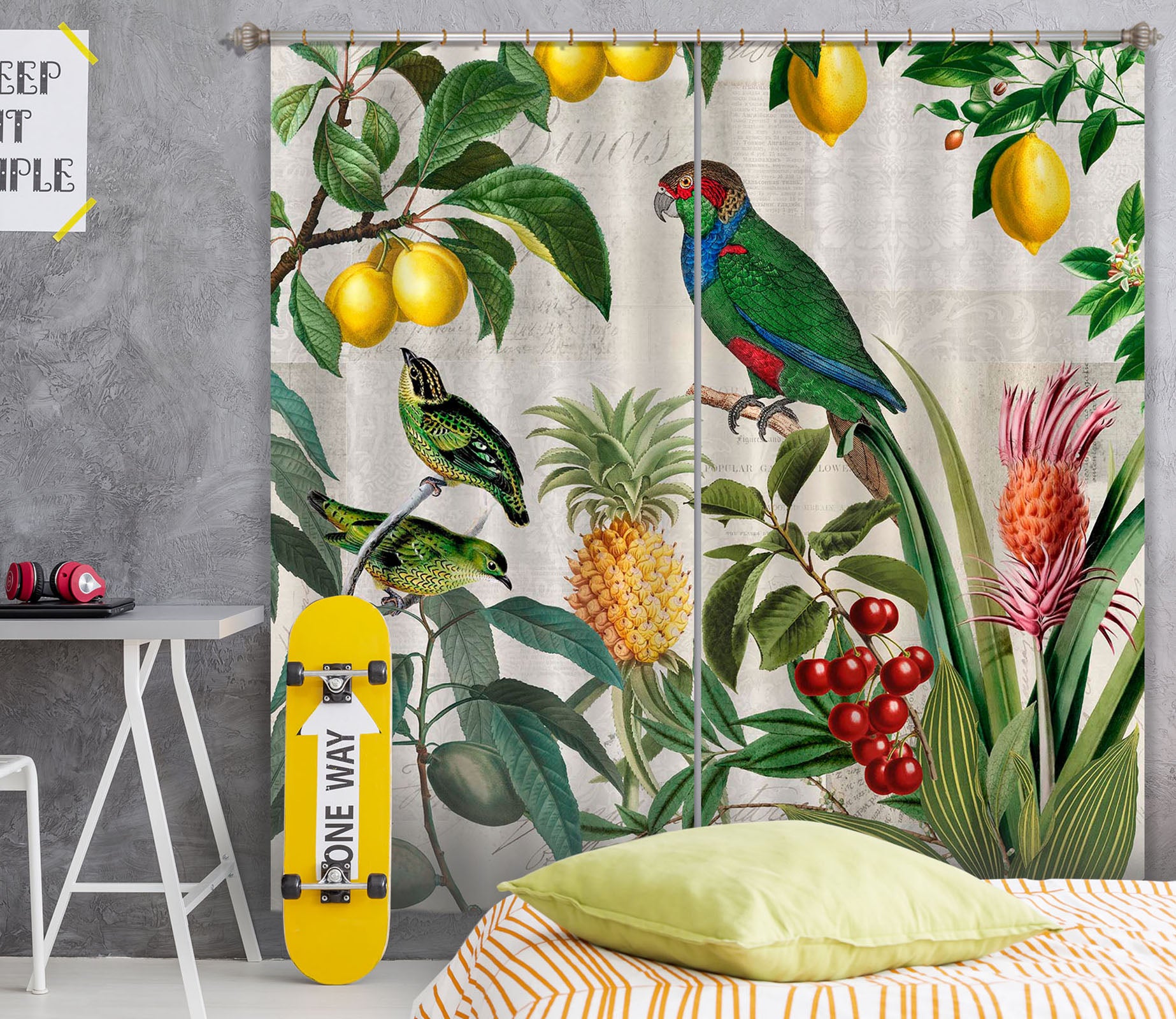 3D Fruit Paradise 057 Andrea haase Curtain Curtains Drapes