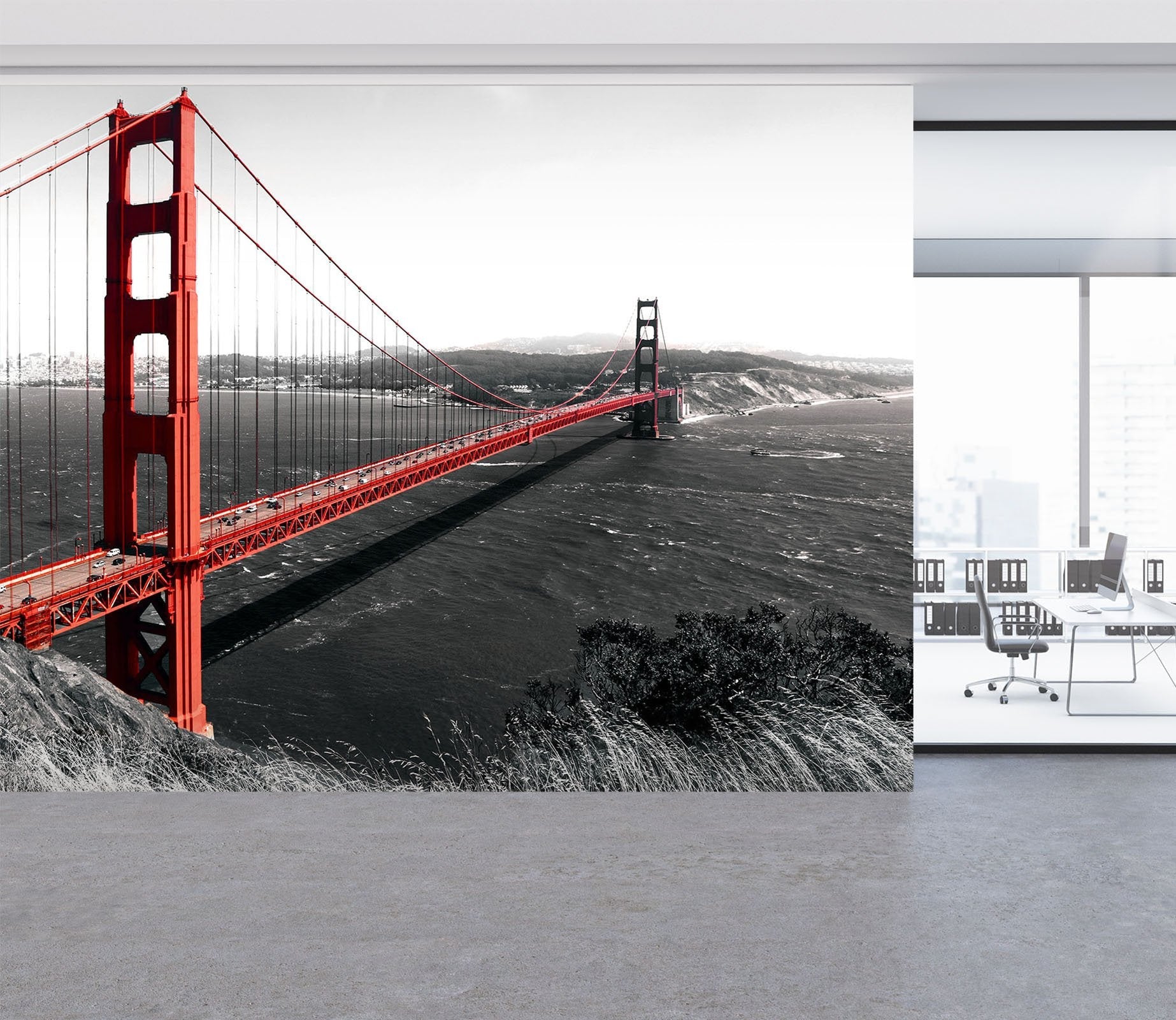 3D Golden Gate Bridge 05 Wall Murals