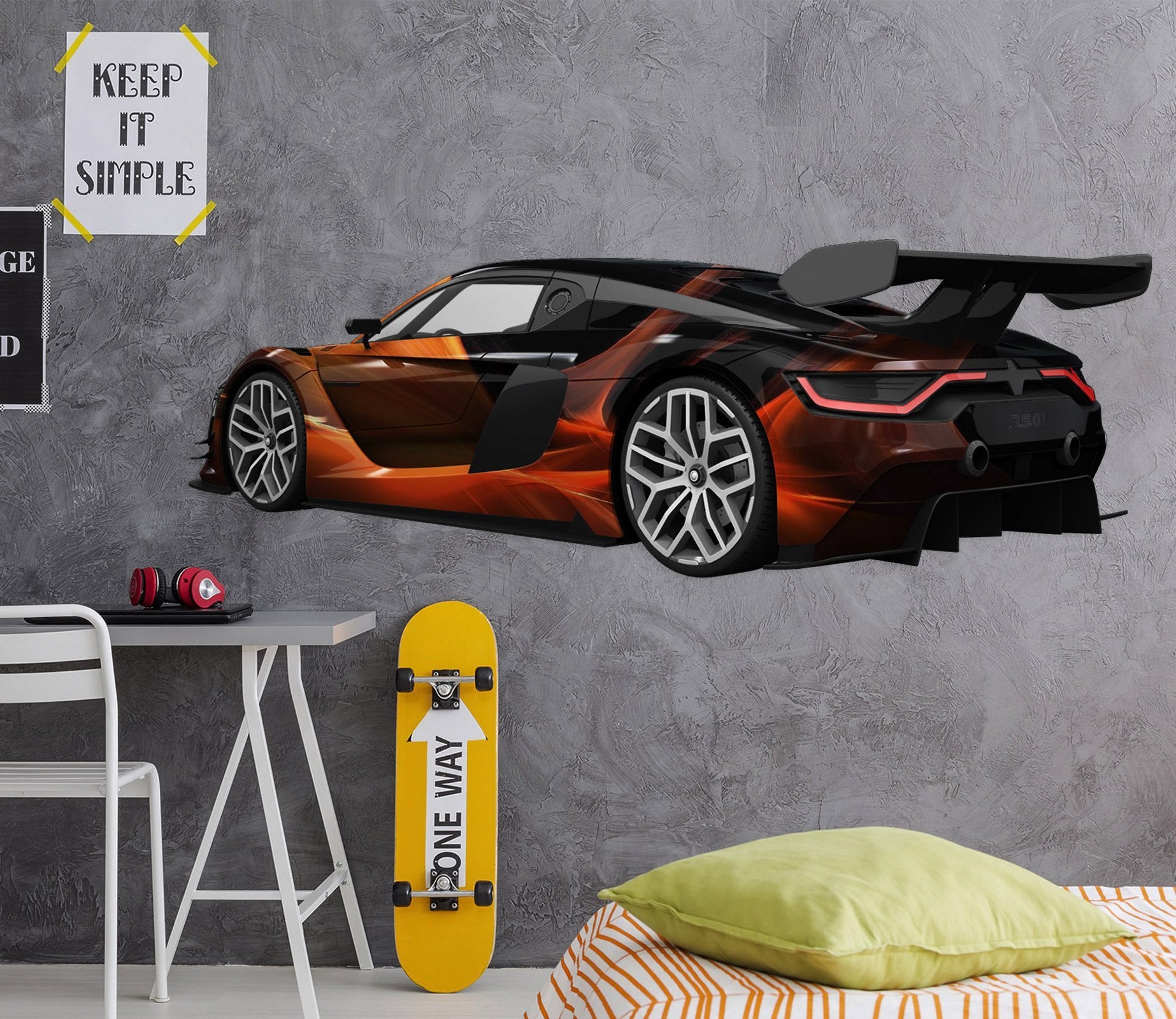 3D FP Orange Sports Car 0174 Vehicles