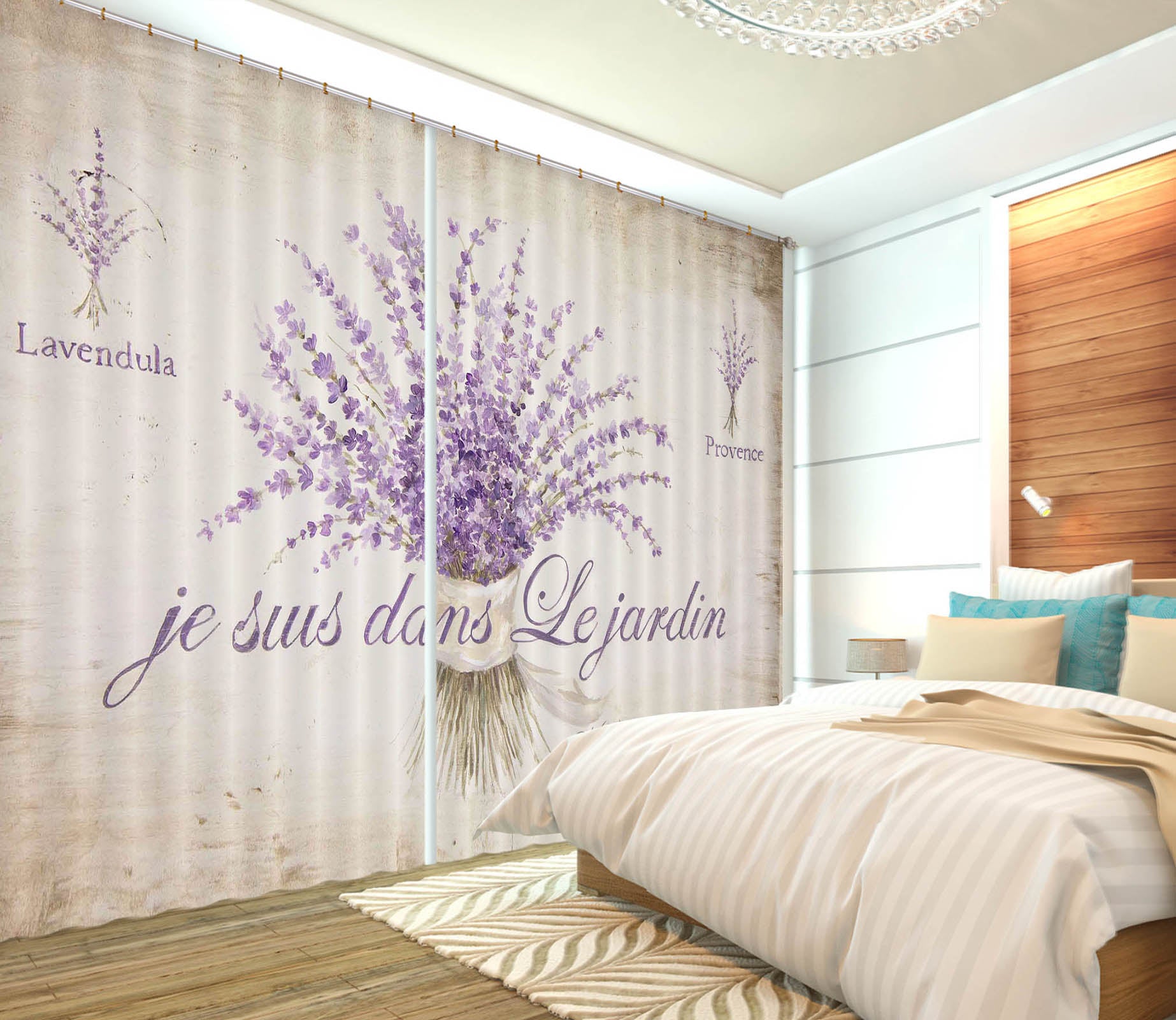 3D French Lavender 1008 Debi Coules Curtain Curtains Drapes