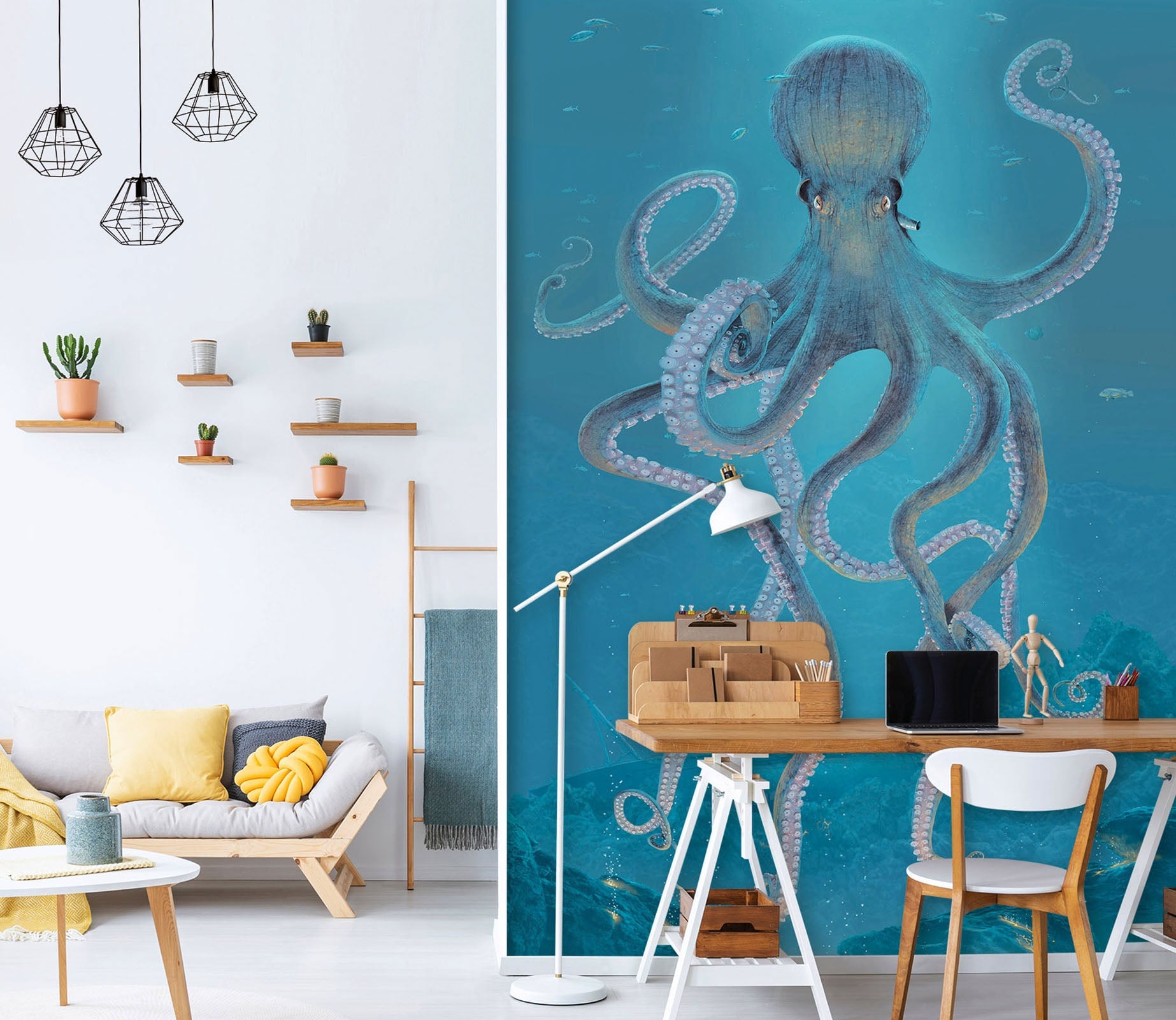 3D Giant Octopus 1517 Wall Murals Exclusive Designer Vincent