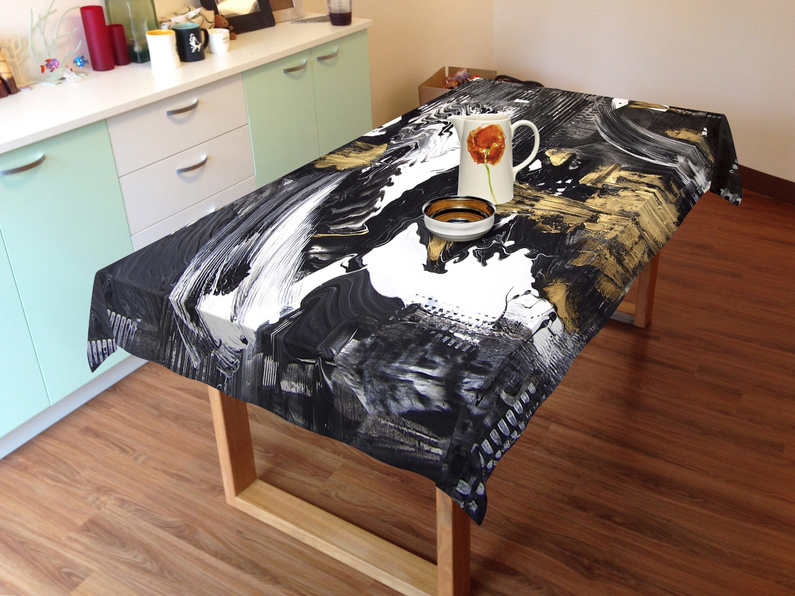 3D Graffiti Black 38 Tablecloths