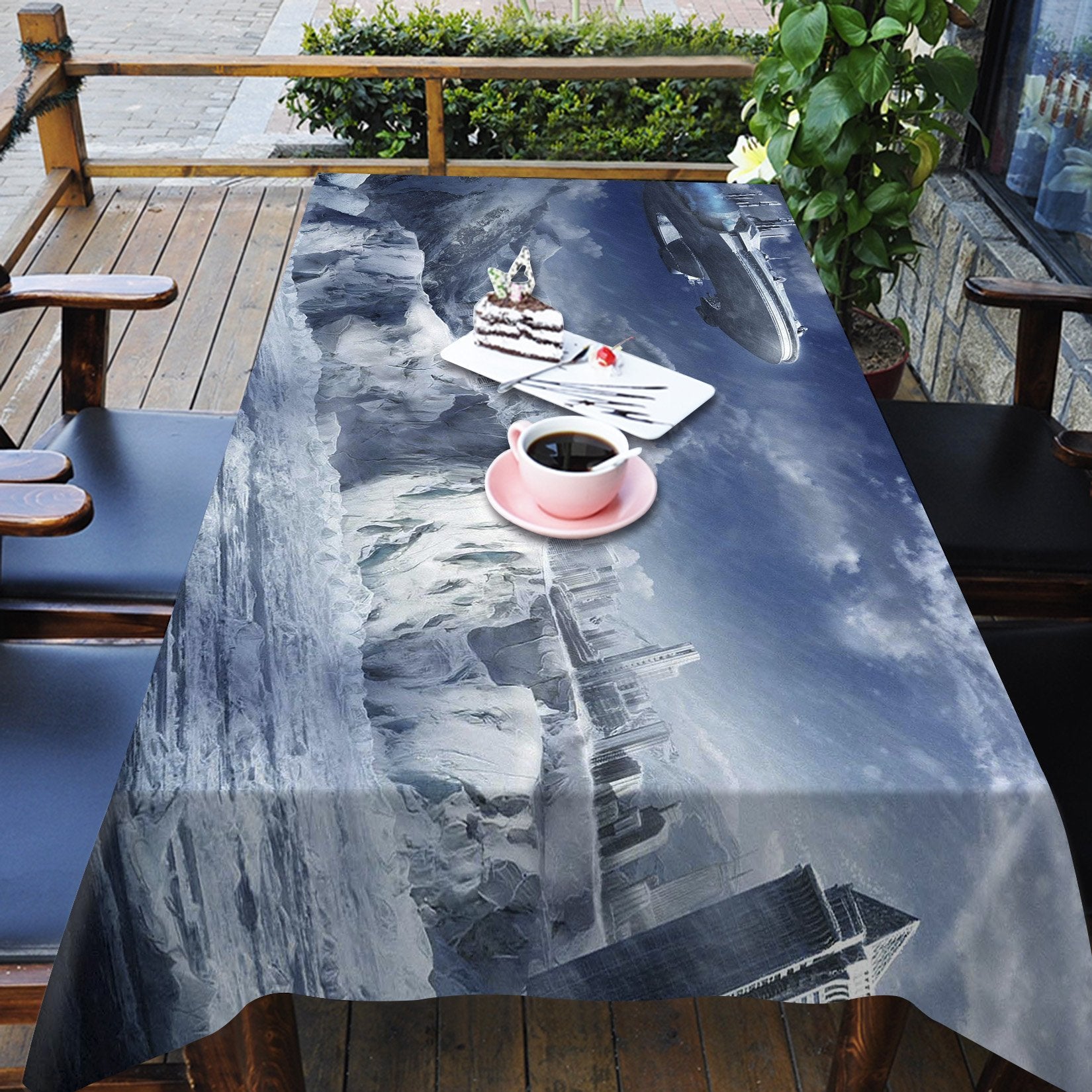 3D Frozen City 420 Tablecloths