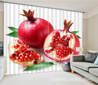 3D Fresh Pomegranates 1051 Curtains Drapes