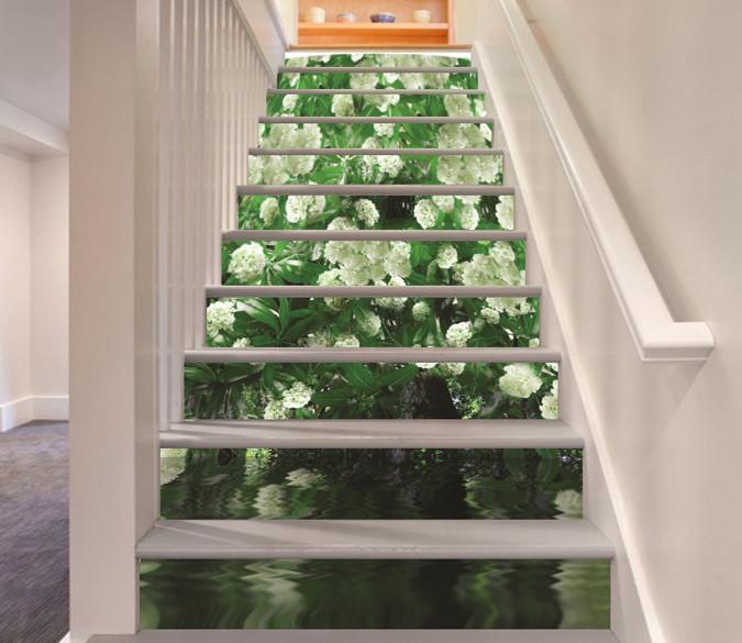 3D Fresh And Pure Flowers 56 Stair Risers