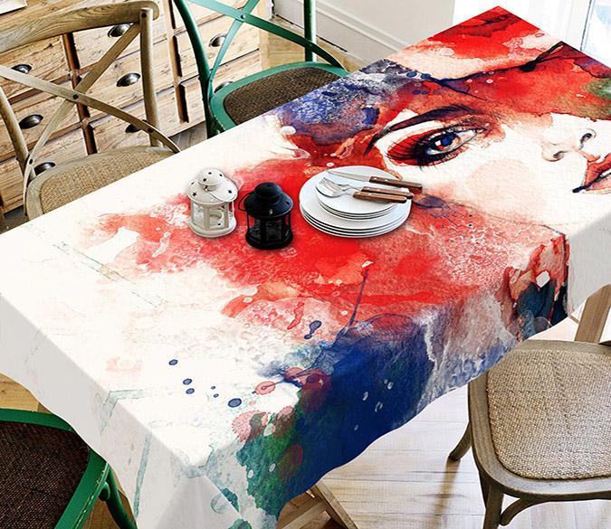 3D Graffiti Fashion Woman 83 Tablecloths