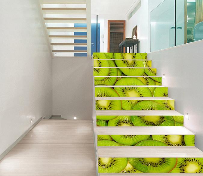 3D Fresh Kiwi Slices 1278 Stair Risers