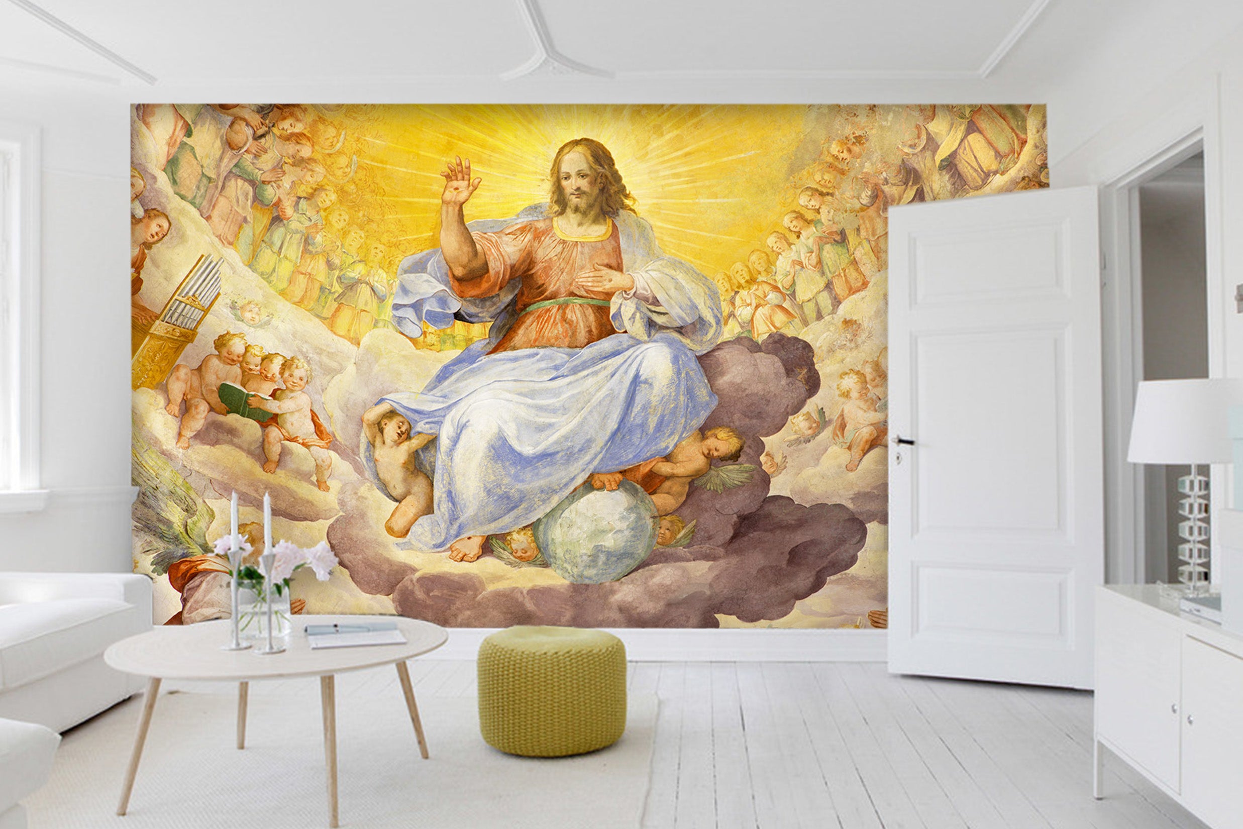 3D Golden Angel 1564 Wall Murals