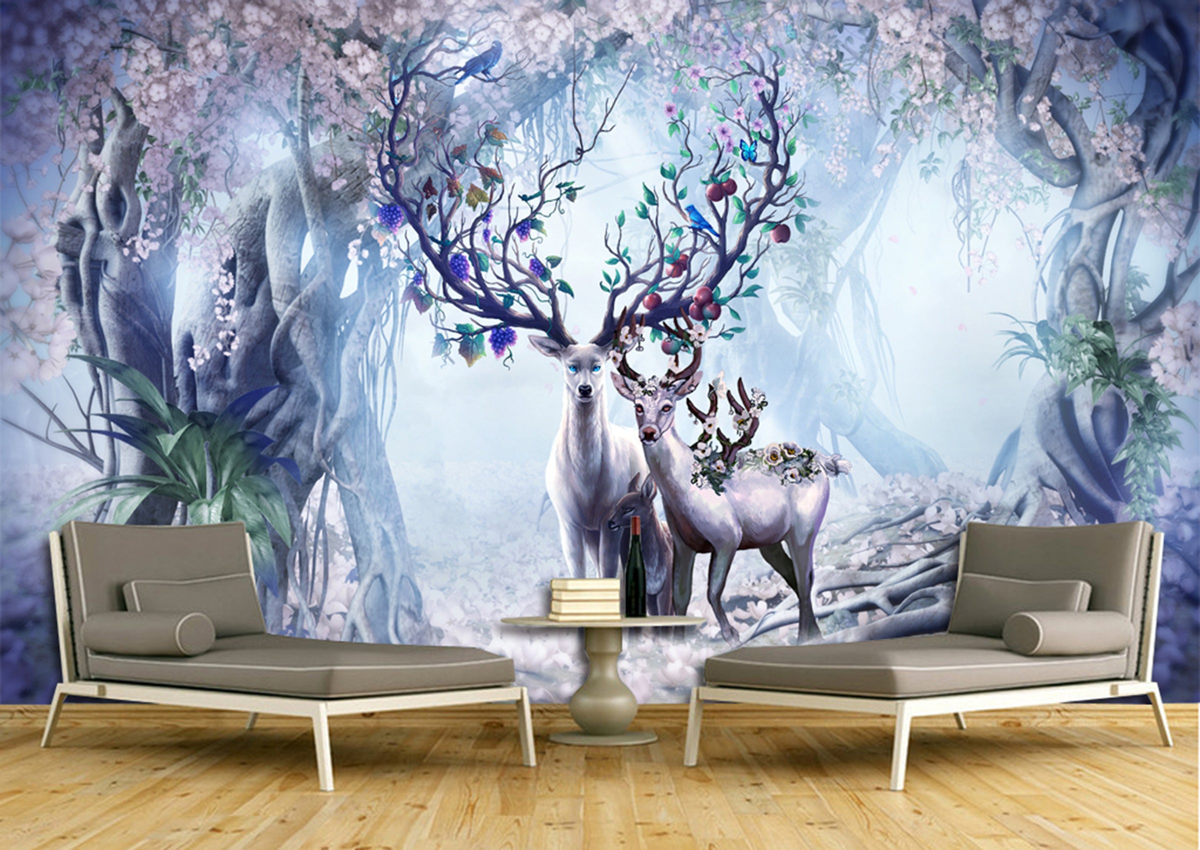 3D Fruit Deer WG103 Wall Murals