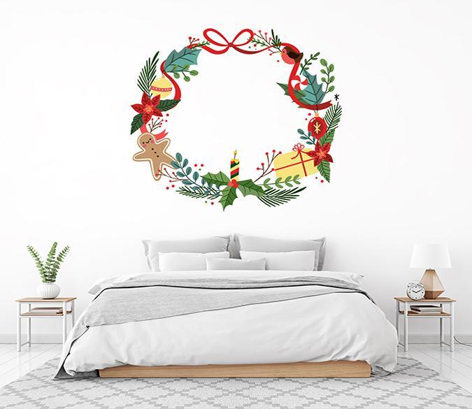 3D Garland Candle 152 Wall Stickers