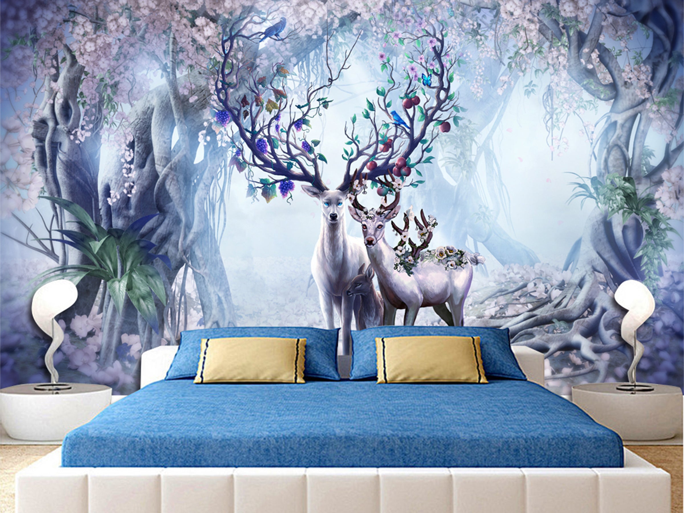 3D Fruit Deer WG103 Wall Murals