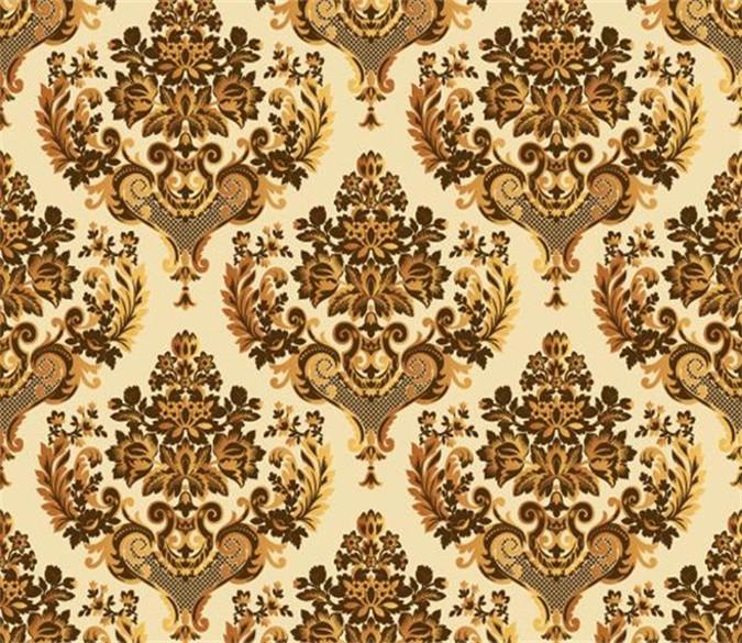 3D Gold Flowers Pattern 767