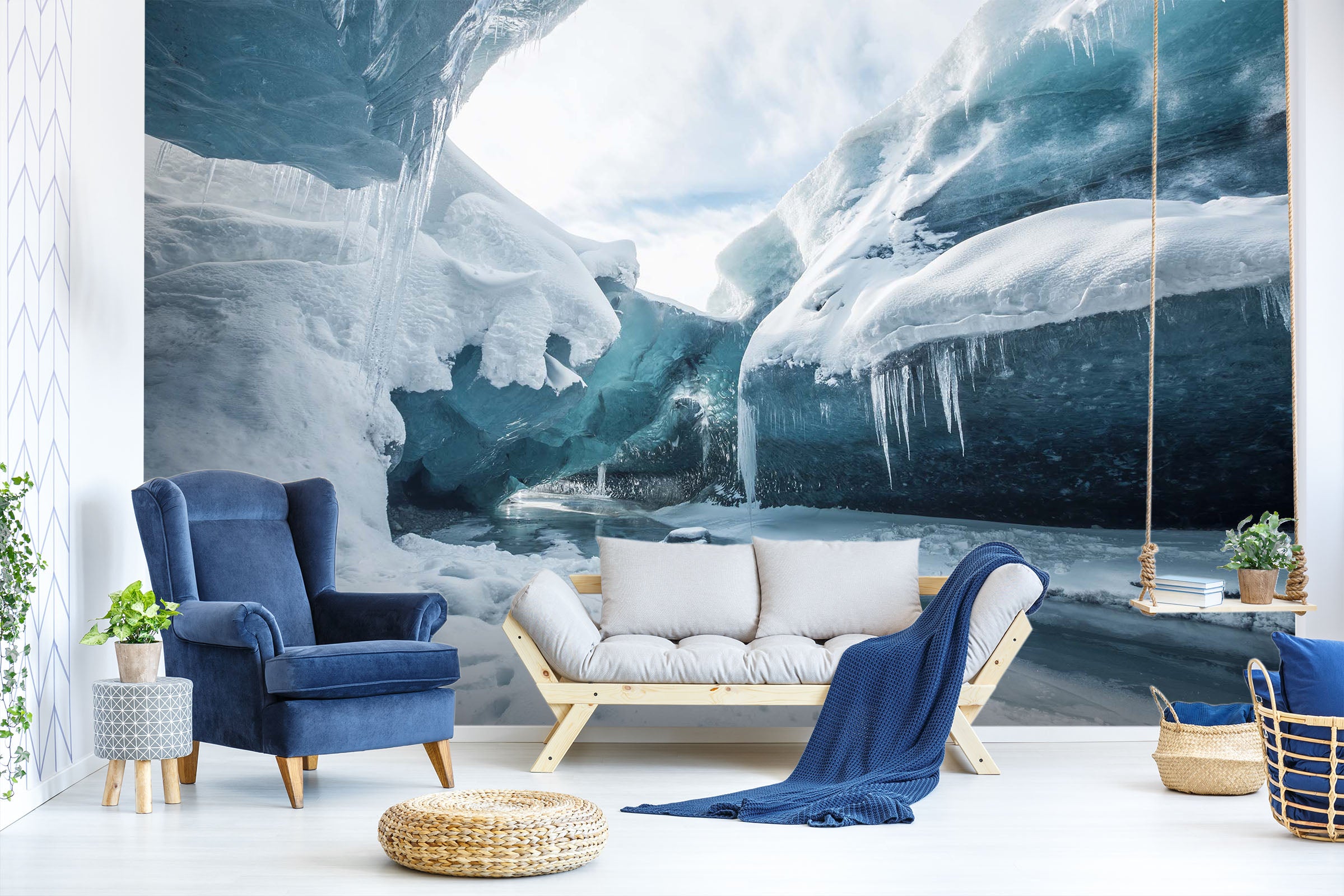 3D Glacier White 013 Wall Murals