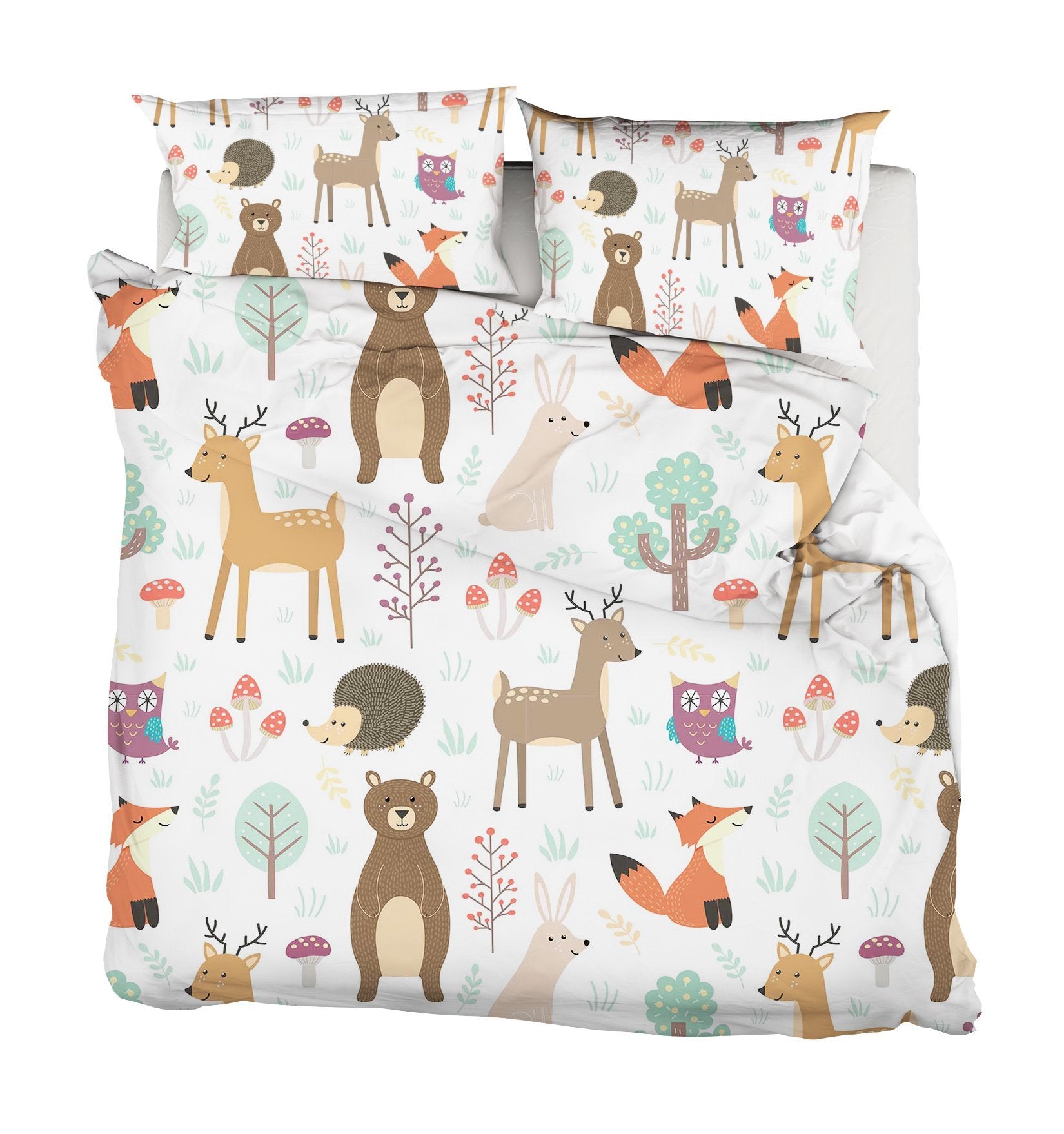 3D Fox Deer 059 Bed Pillowcases Quilt