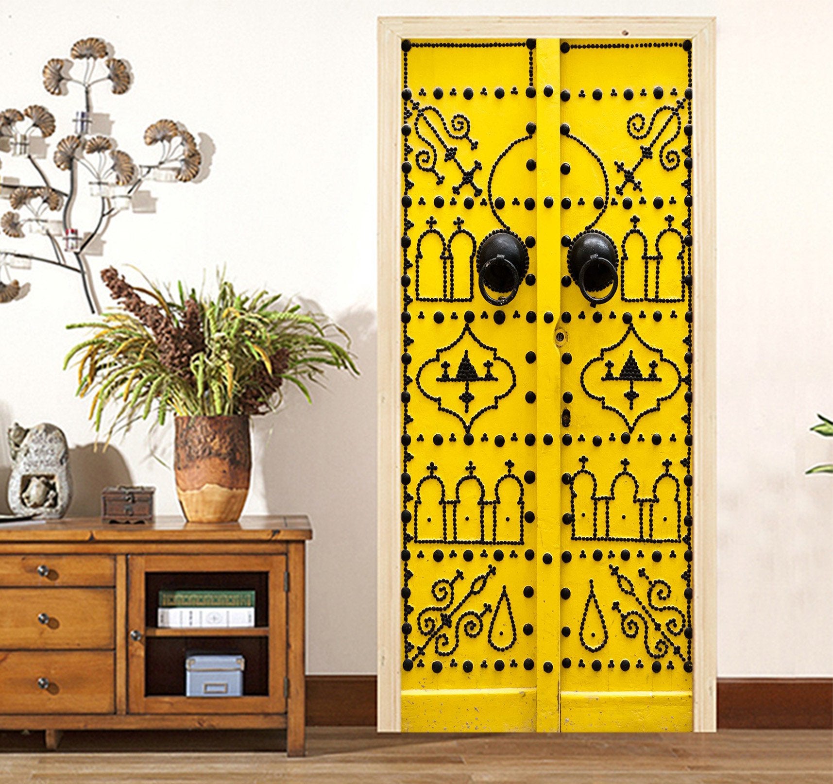 3D Gate Metal Pattern 09 Door Mural