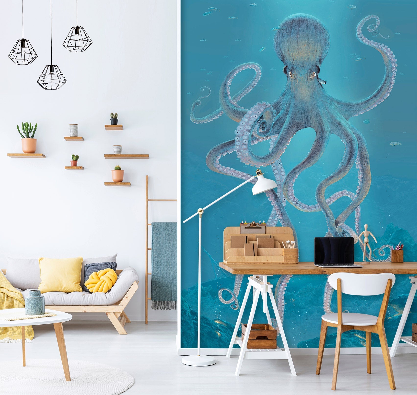 3D Giant Octopus 1517 Wall Murals Exclusive Designer Vincent