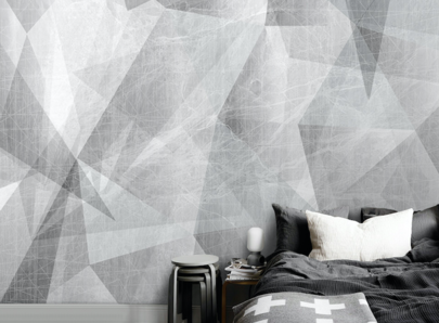 3D Gray Triangle WG098 Wall Murals