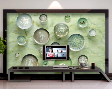 3D Green Circle 2002 Wall Murals