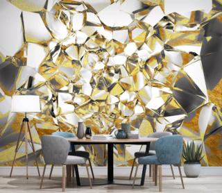 3D Golden Pattern 2196 Wall Murals