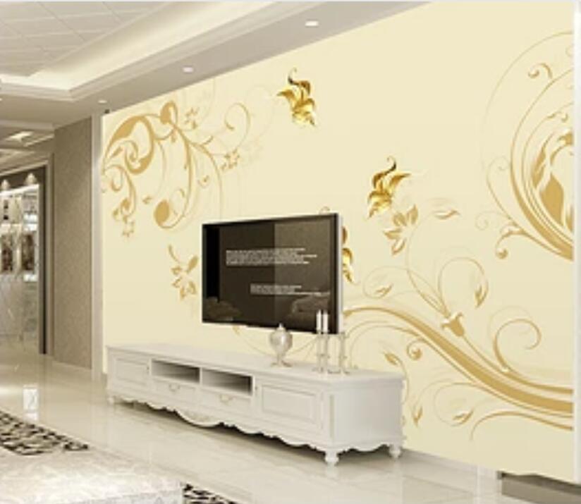 3D Golden Pattern 026 Wall Murals