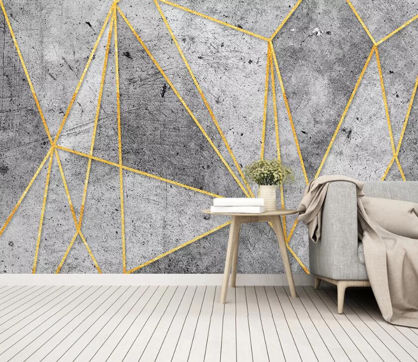 3D Gray Triangle WC1883 Wall Murals