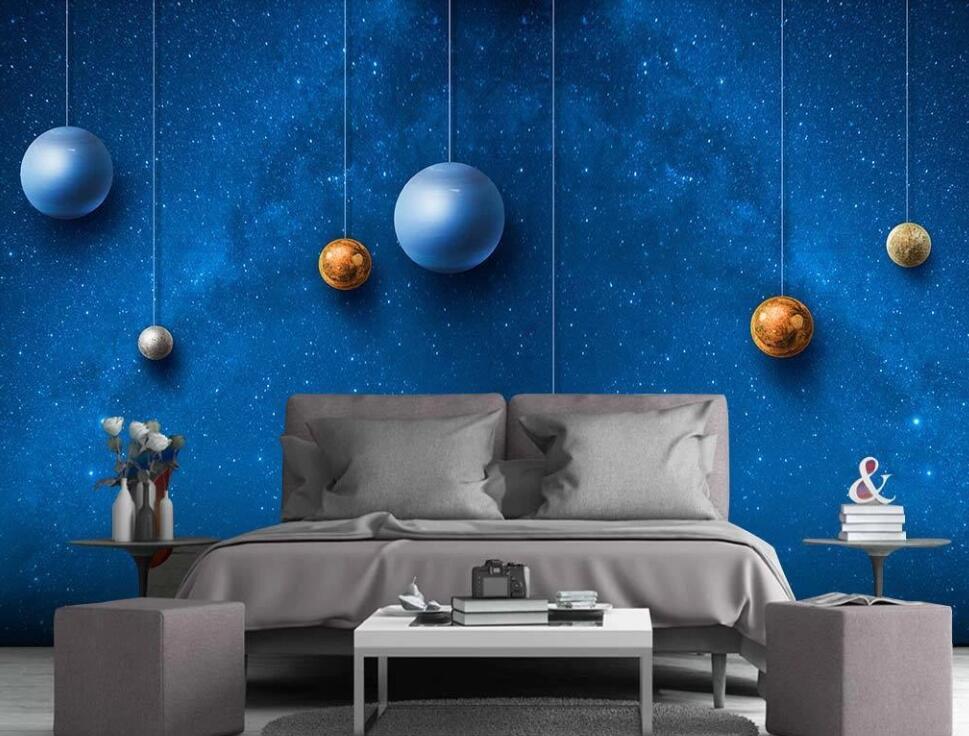 3D Galaxy And Planets 1183 Wall Murals