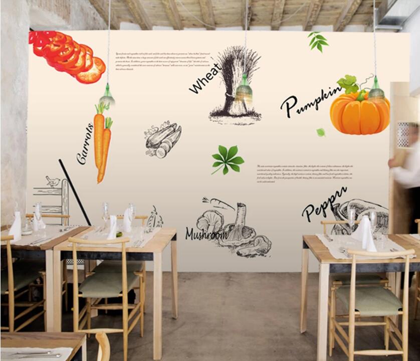 3D Fresh Vegetables 514 Wall Murals