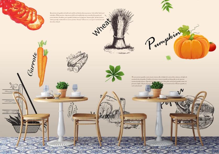 3D Fresh Vegetables 514 Wall Murals