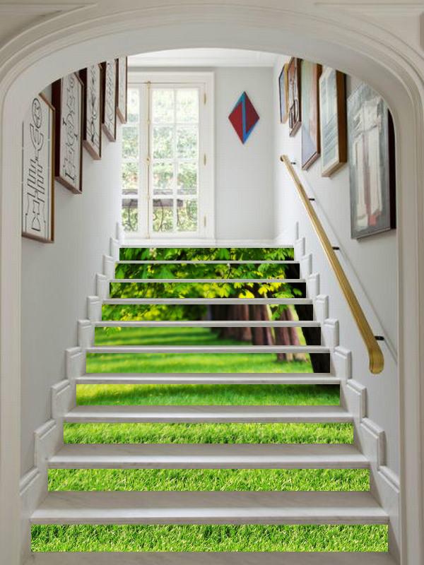 3D Grassland Trees 479 Stair Risers