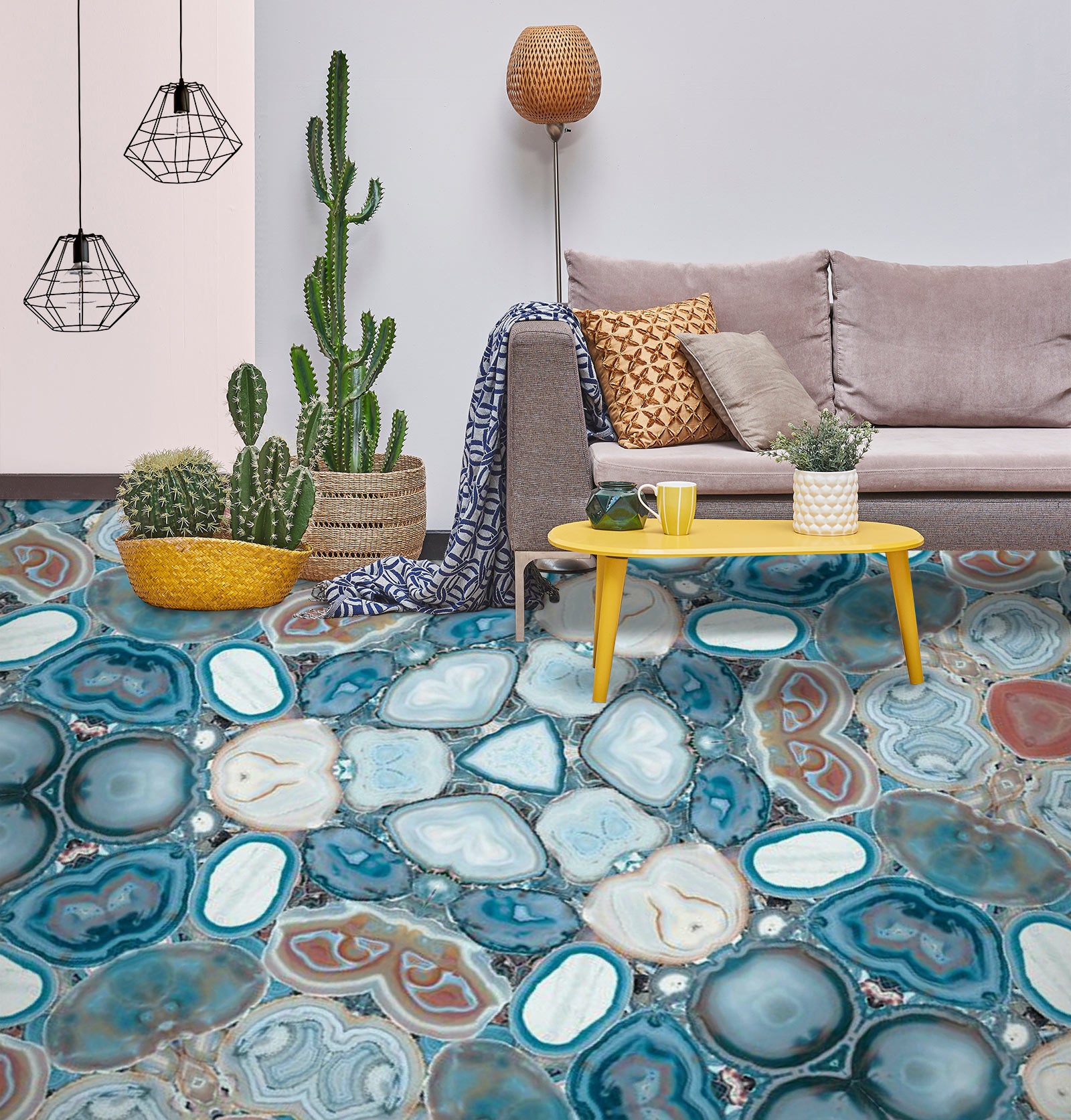 3D Fun Blue Stones 151 Floor Mural  Wallpaper Murals Rug & Mat Print Epoxy waterproof bath floor