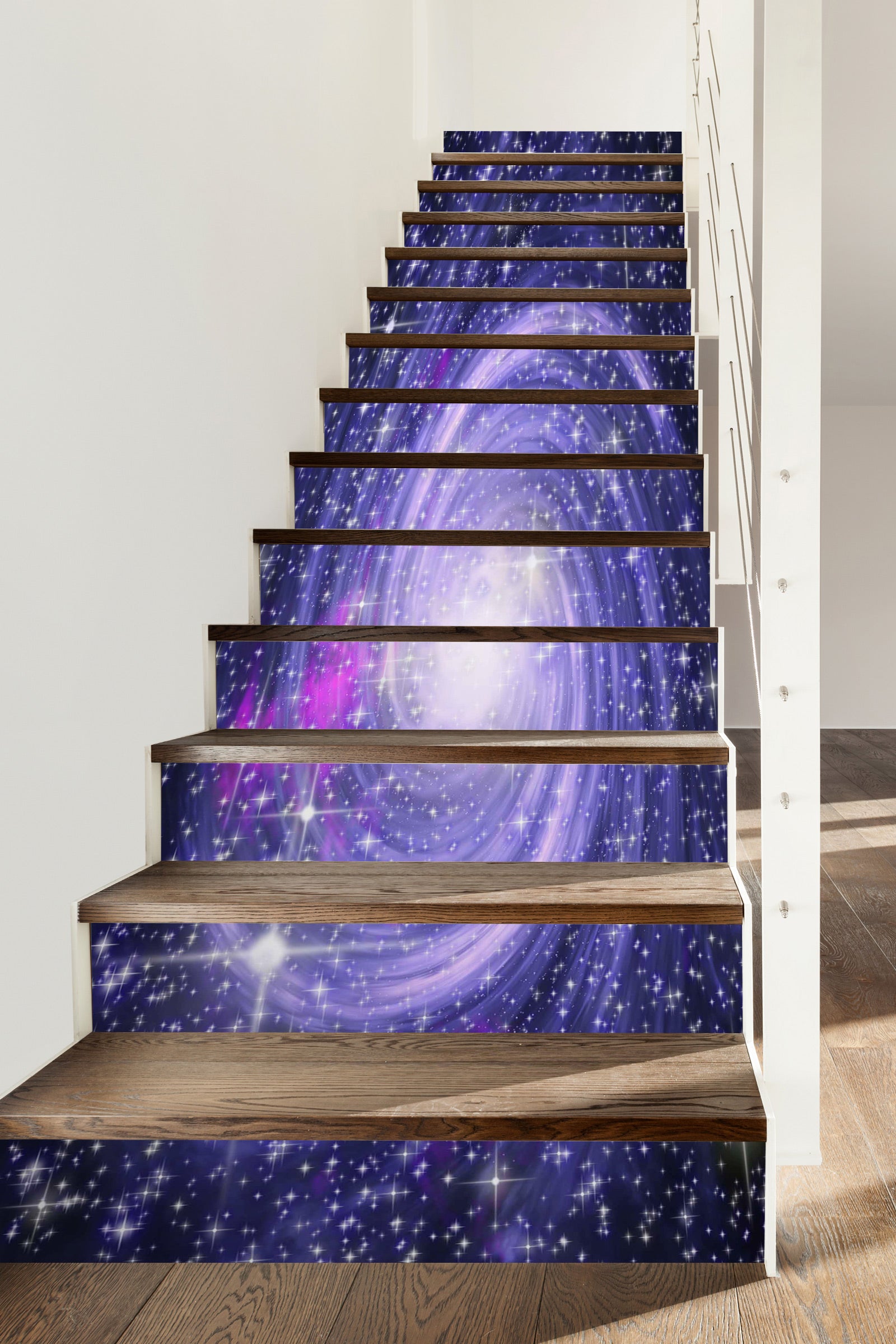 3D Galaxy Vortex 024 Stair Risers