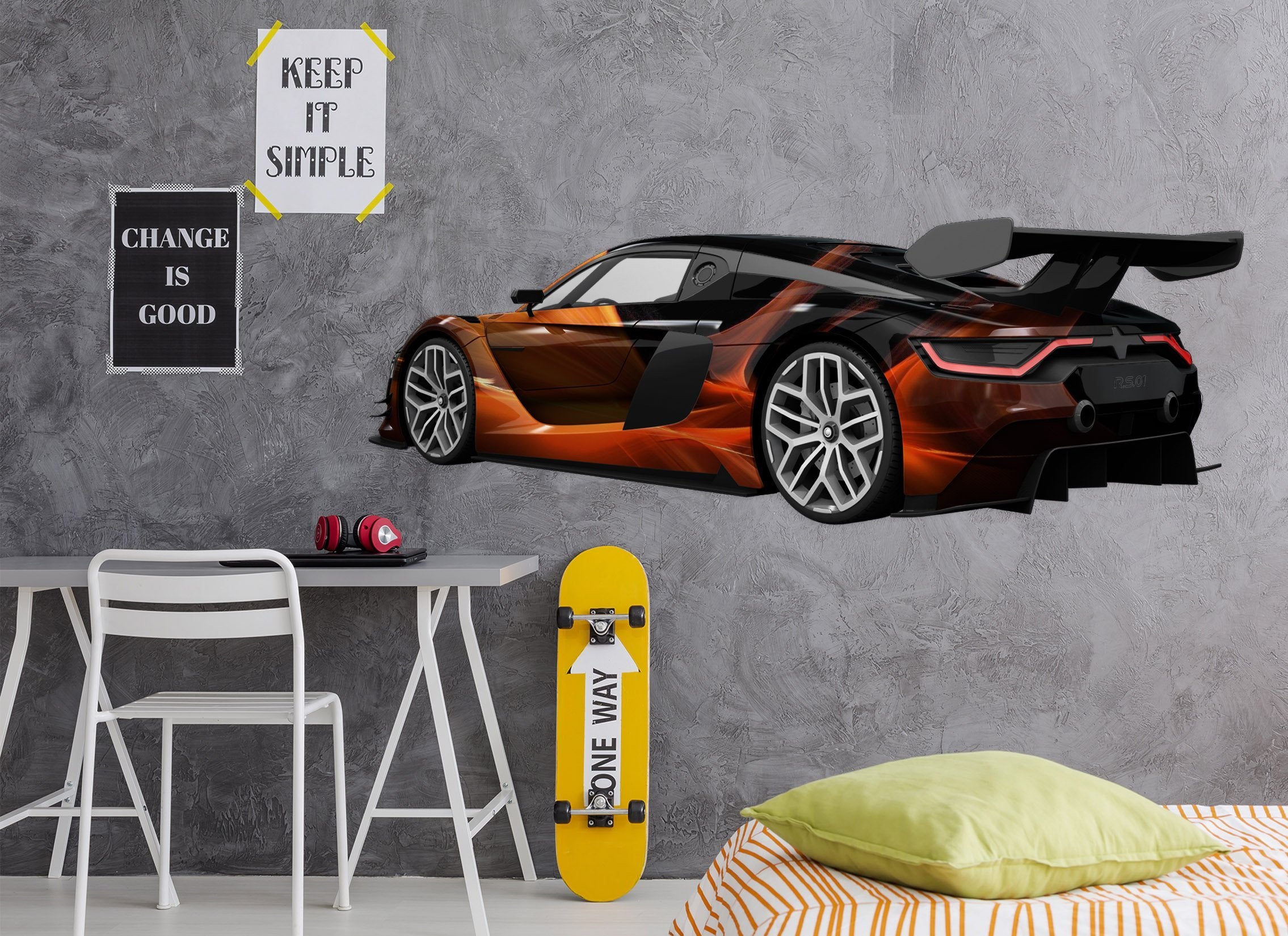 3D FP Orange Sports Car 0174 Vehicles