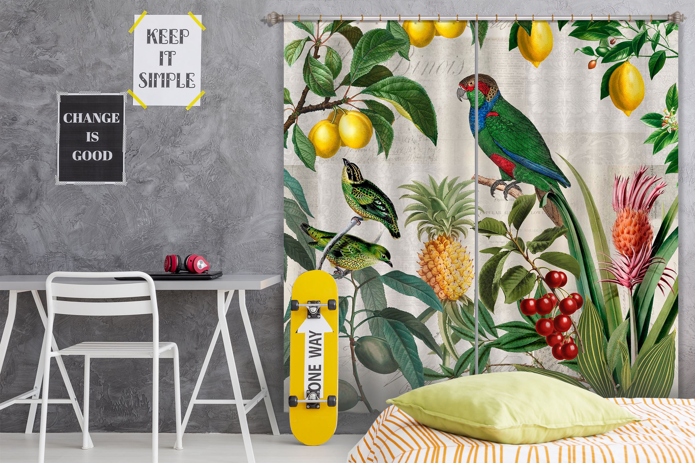 3D Fruit Paradise 057 Andrea haase Curtain Curtains Drapes